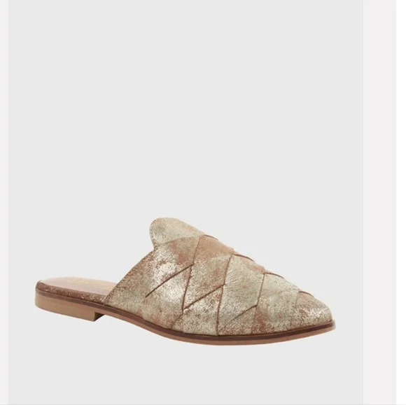 Seychelles| Survival Mule Leather Metallic US 8 Flats Slip On Elevated Casual - Picture 7 of 7